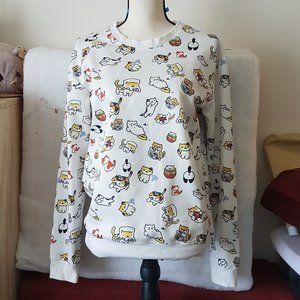 Neko Atsume Cats All Over Pattern Sweatshirt